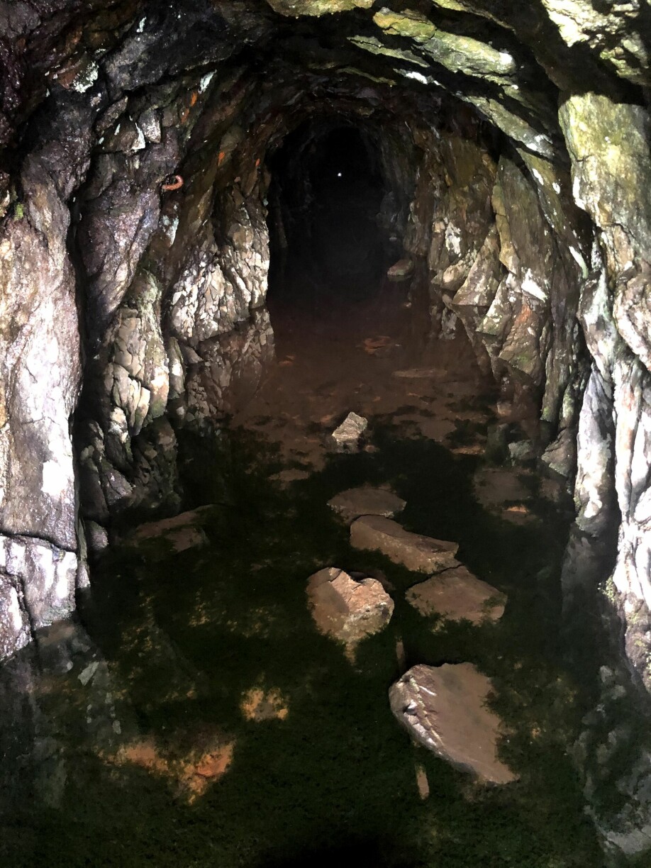 Forskerne har gått mye i mørke, fuktige gruveganger som gir tilgang til de mineraliserte sonene inne i berget.
