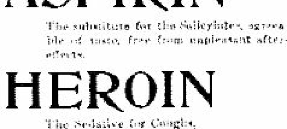 'Slik reklamerte Bayer for heroin og aspirin i USA i 1897.'
