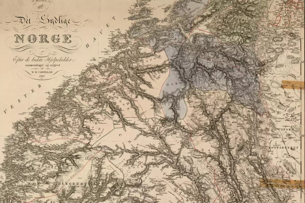 Norgeskart, 1846