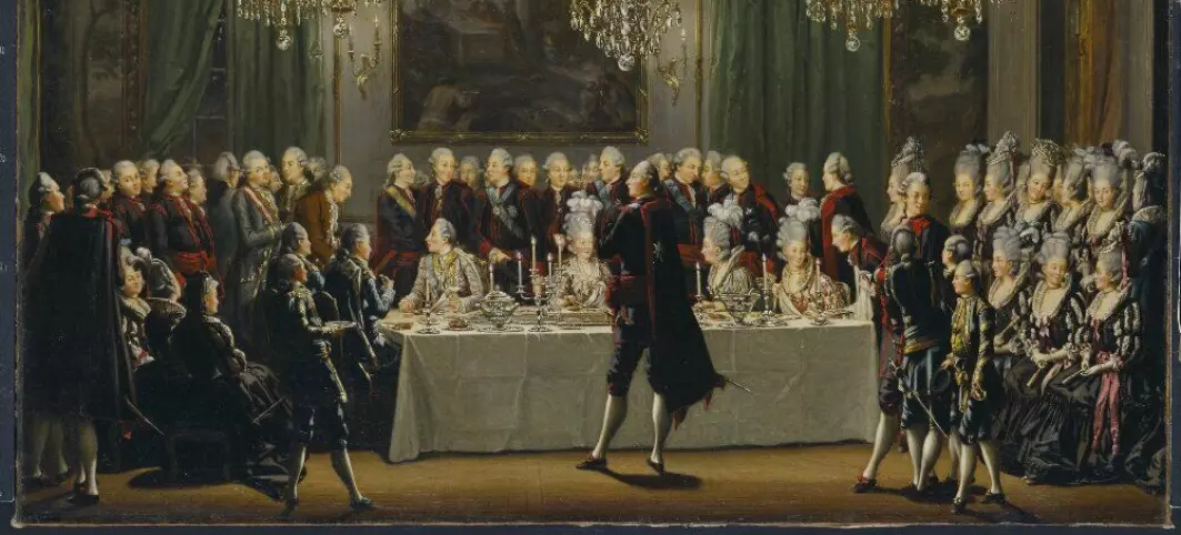 Publik spisning på Stockholms slott på nyårsdagen 1779