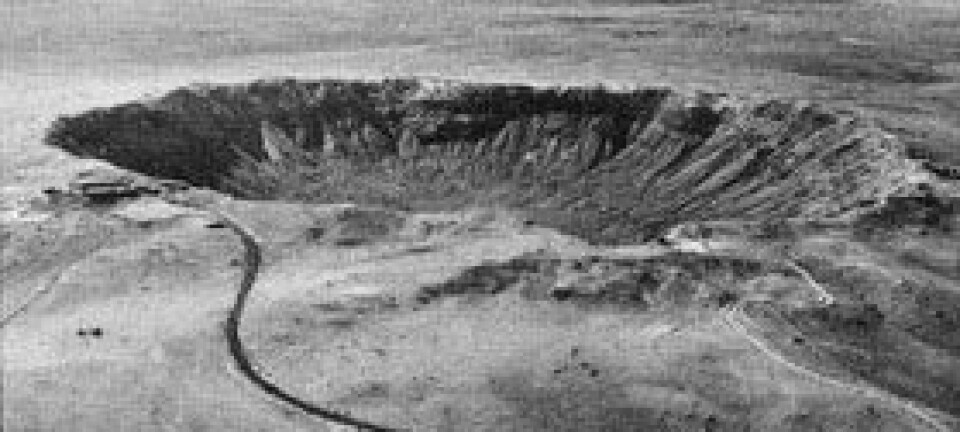 "En relativt liten katastrofe. Dette krateret fra Nord-Arizona er bare 50 000 år gammelt. Meteoritten forårsaket ingen større katastrofe."