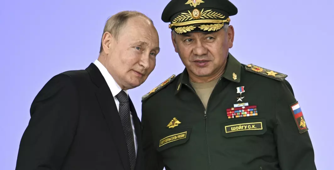 Russlands president Vladimir Putin og forsvarsminister Sergej Sjojgu var begge på russisk fjernsyn onsdag morgen i forbindelse med kunngjøringen av en delvis mobilisering.