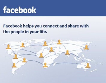 Slik presenteres nettstedet Facebook. (Faksimile) Slik presenteres nettstedet Facebook. (Faksimile)
