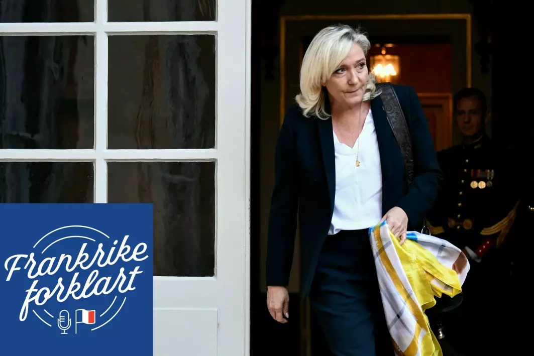 Marine Le Pen fikk under presidentvalgkampen i vår mye kritikk for sitt forhold til Russland og partiets omfattende gjeld til russiske banker.