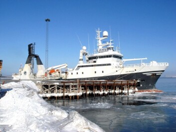 Forskningsfartøyet ”Jan Mayen” ved havn i Longyearbyen ved begynnelsen av toktet i slutten av april. (Foto: Ken Drinkwater, Havforskningsinstituttet) Forskningsfartøyet ”Jan Mayen” ved havn i Longyearbyen ved begynnelsen av toktet i slutten av april. (Foto: Ken Drinkwater, Havforskningsinstituttet)