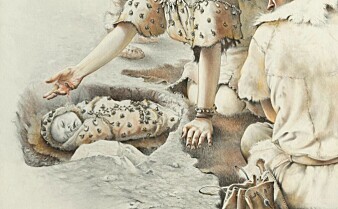 Baby ble gravlagt med perler og pynt i en hule i Italia for 10.000 år siden