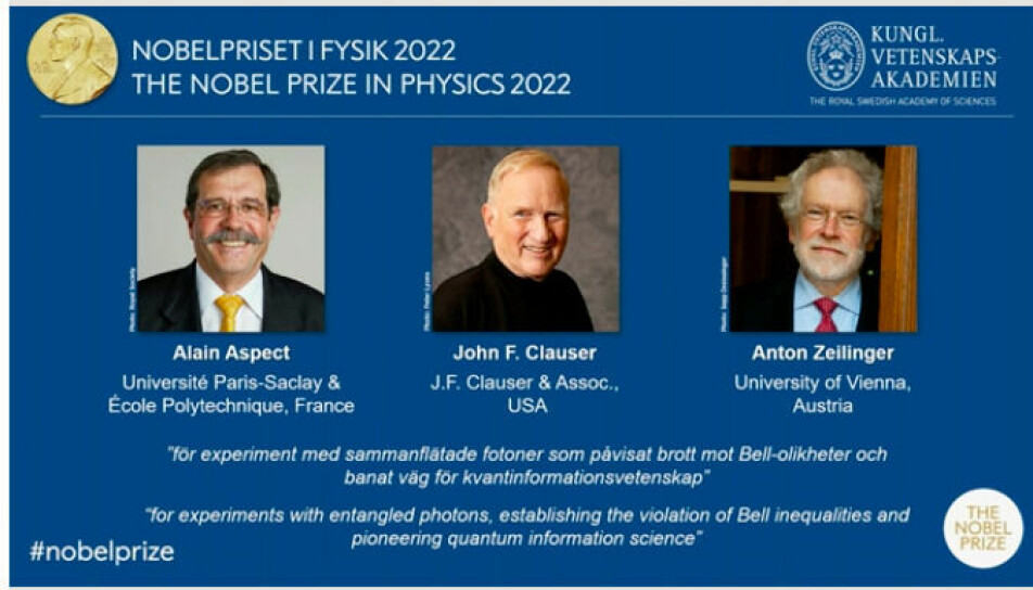 Her er vinnerne av årets nobelpris i fysikk.