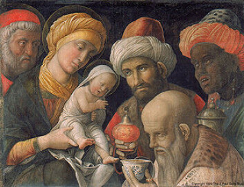 "The Adoration of The Magi av Andrea Mantegna, Paul J. Getty Museum." "The Adoration of The Magi av Andrea Mantegna, Paul J. Getty Museum."