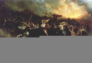 "Åsgårdsreia slik kunstneren Peter Nicolai Arbo så det for seg i 1872." "Åsgårdsreia slik kunstneren Peter Nicolai Arbo så det for seg i 1872."