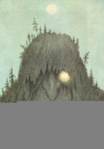 "Skogtroll av Theodor Kittelsen." "Skogtroll av Theodor Kittelsen."