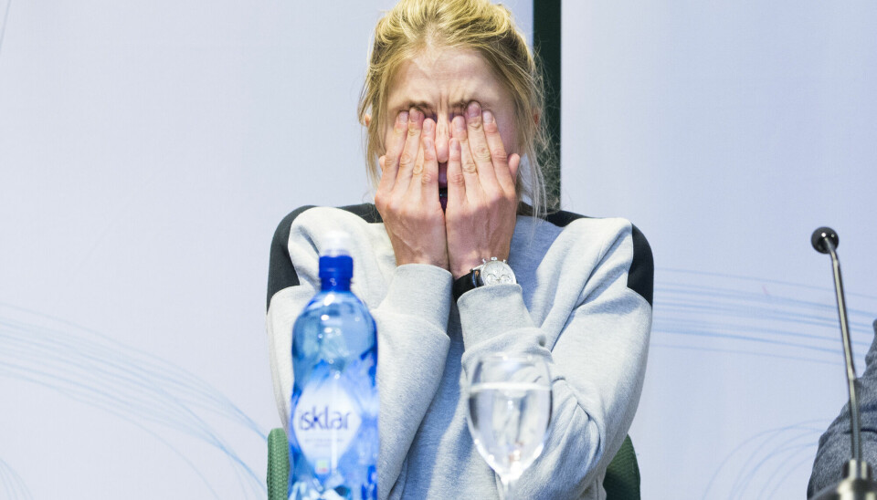 Fra pressekonferansen hvor doping-saken om Therese Johaug ble offentliggjort.