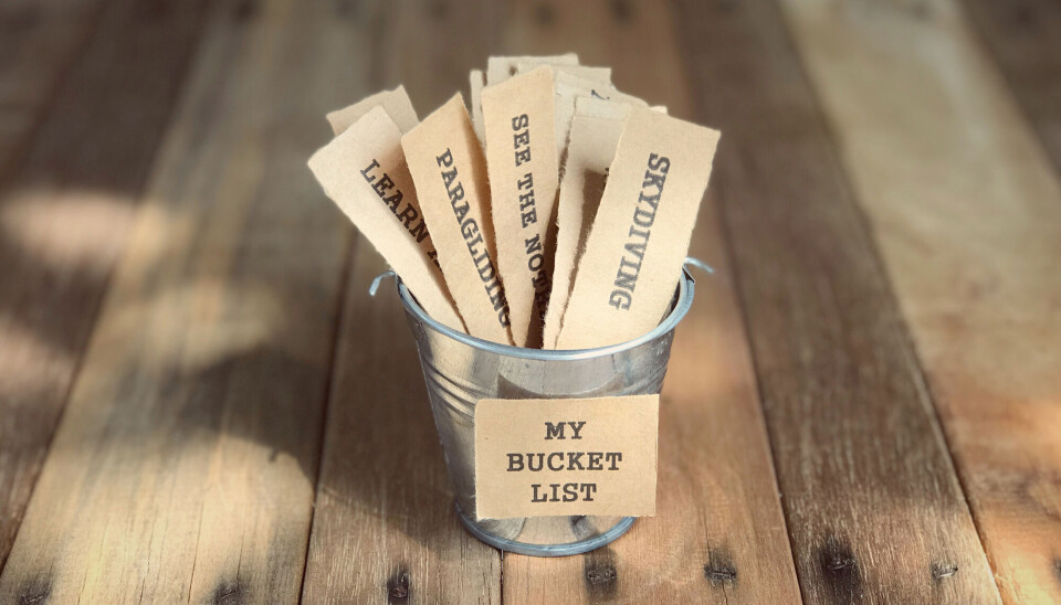 Er den såkalte bucketlisten mindre viktig enn vi har trodd?