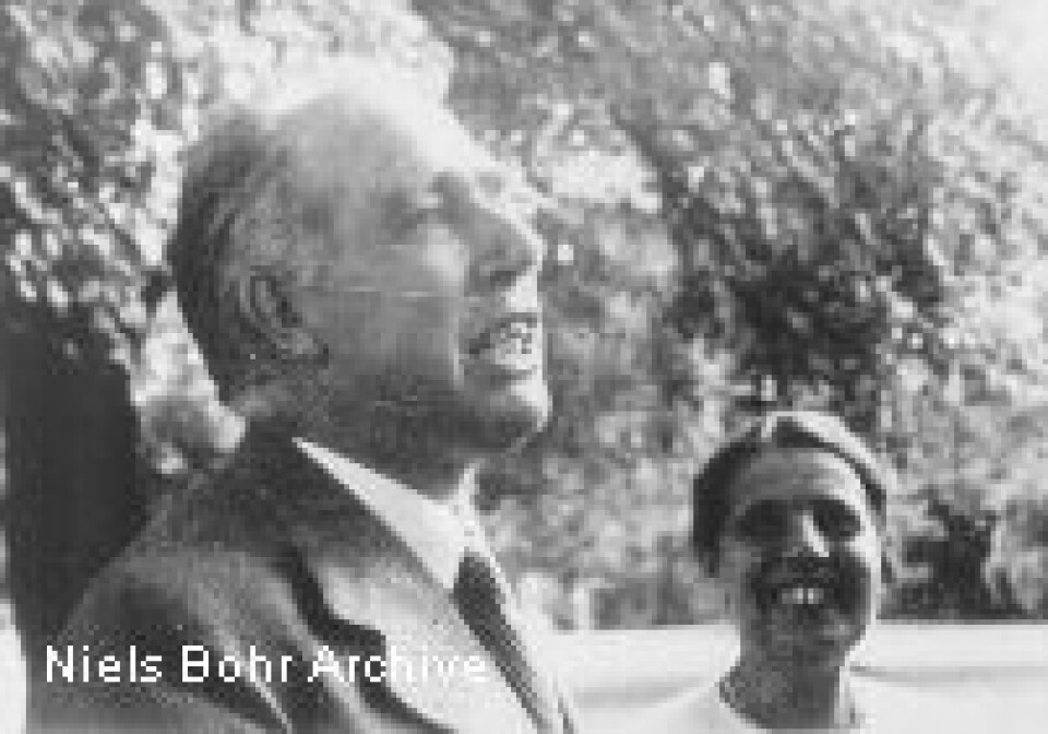 'Lise Meitner og Niels Bohr.'