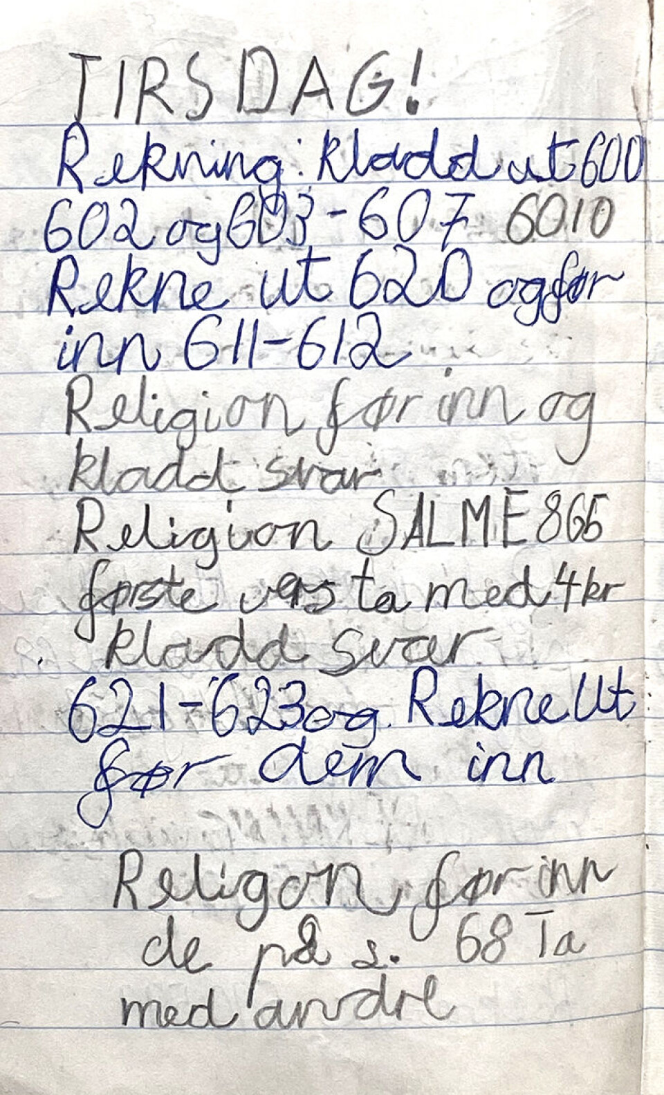 homework in norwegian