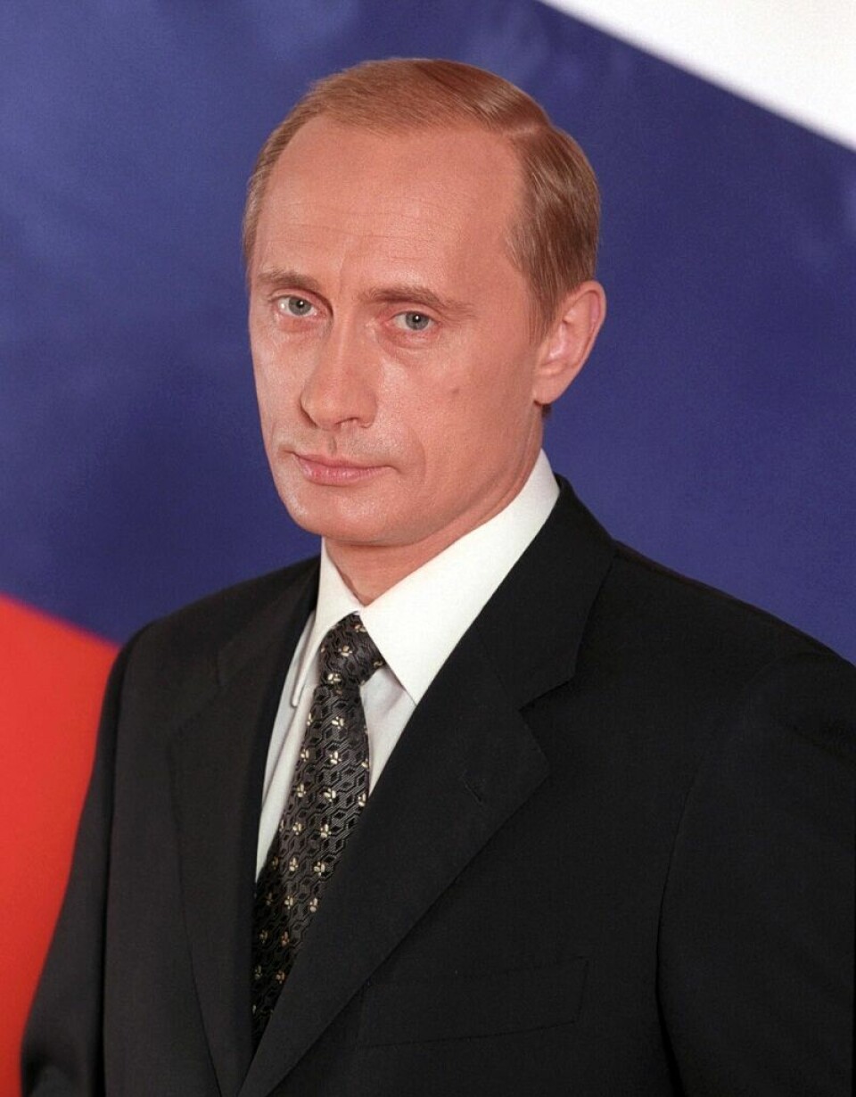 An official portrait of Vladimir Putin.