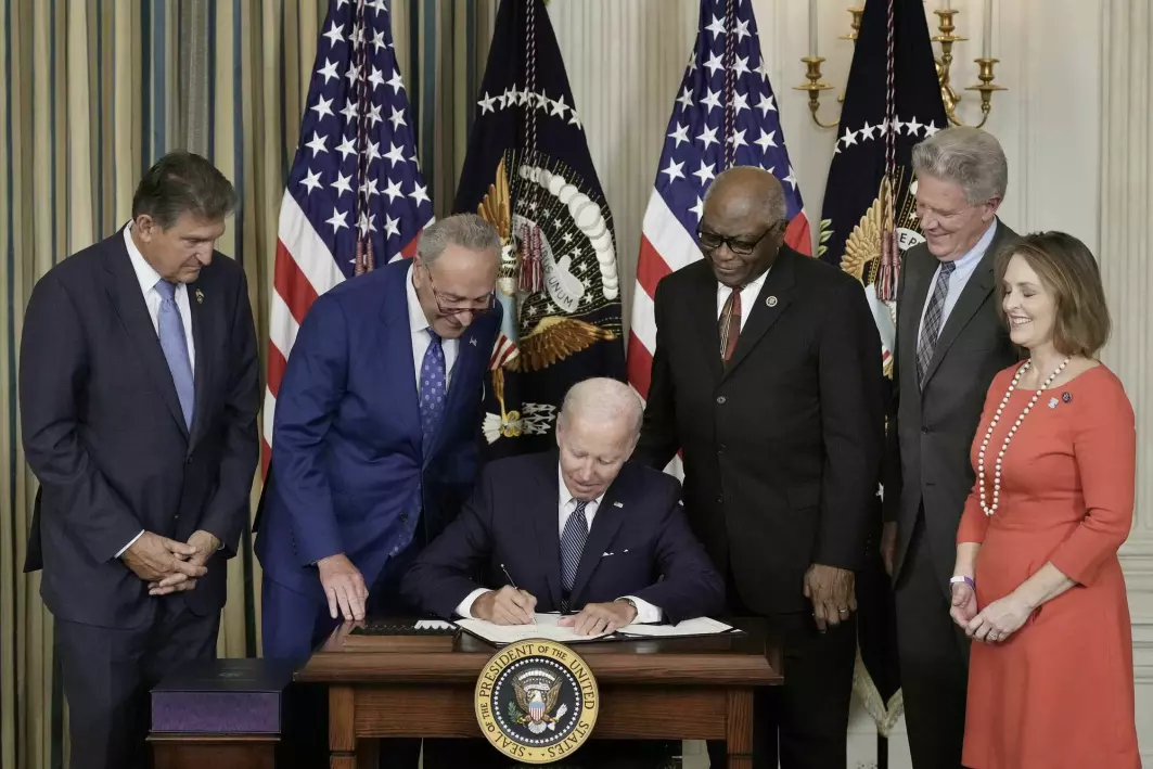President Joe Biden signerte USAs nye klimalov 16. august 2022