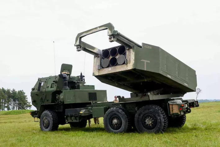 This photo shows a High Mobility Artillery Rocket Systems (HIMARS).