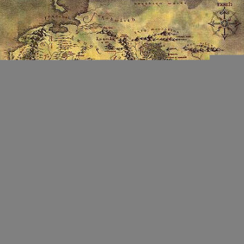 "Kart over Midgard - Europa for 6 000 år siden i Tolkiens fantasiverden." "Kart over Midgard - Europa for 6 000 år siden i Tolkiens fantasiverden."