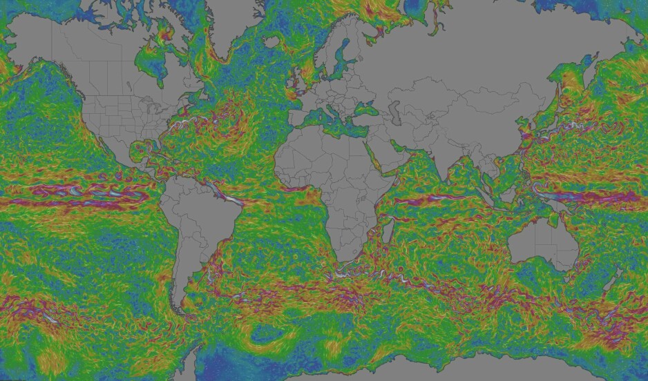 Verdens havstrømmer flytter rundt på enorme mengder vann.