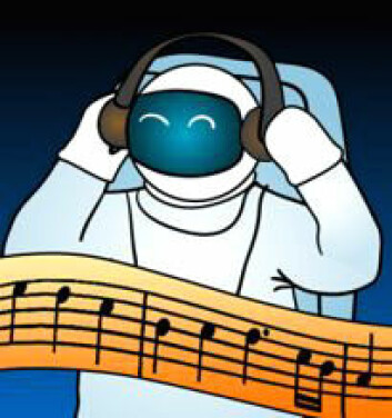 "Logoen til ESAs konkurranse om å sende musikk til mannskapet på ISS. Musikken blir sendt opp i slutten av februar med romforsyningsfartøyet Jules Verne ATV"