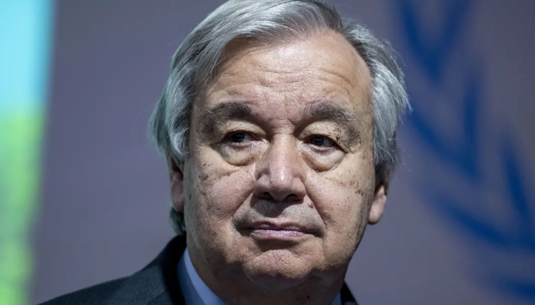 FNs generalsekretær António Guterres brukte svært sterke ord under sin åpningstale på klimatoppmøtet COP27. FNs generalsekretær António Guterres brukte svært sterke ord under sin åpningstale på klimatoppmøtet COP27.