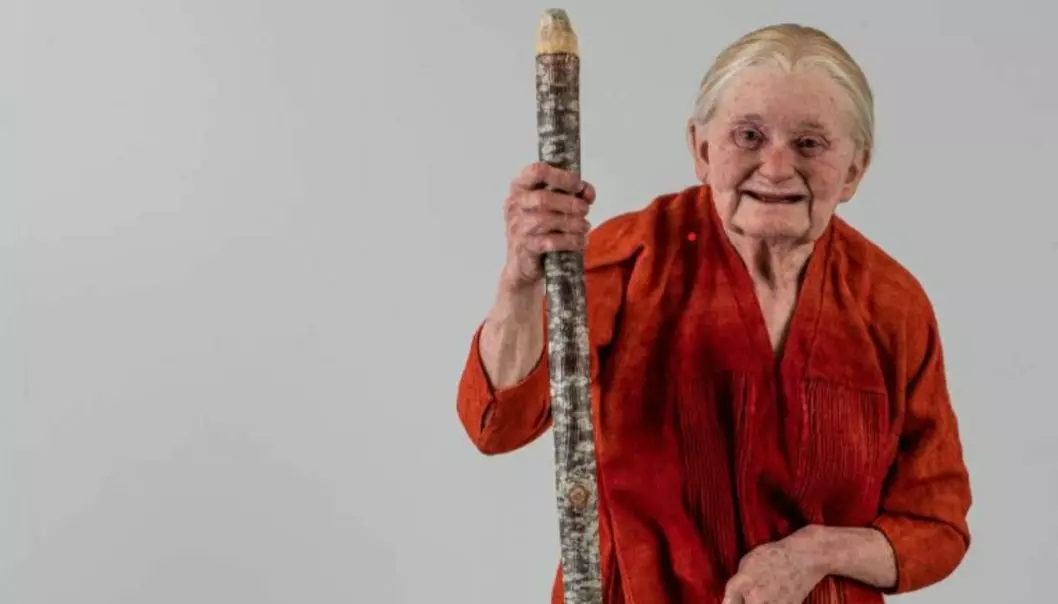 Denne 800 år gamle kvinnen, gjenskapt ved NTNU Vitenskapsmuseet, ble delt på Facebook og fikk raskt en rekkevidde på nærmere 1,2 millioner visninger.