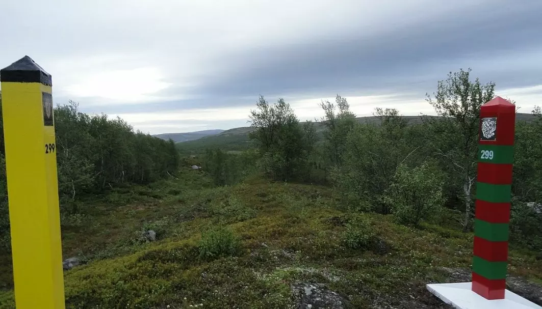 Grensemerke 299 mellom Norge og Russland, i Finnmark.