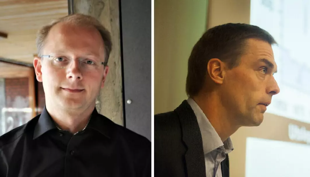 Klimaforskerne Bjørn Samset (til venstre) og Tore Furevik.