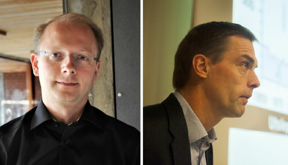 Klimaforskerne Bjørn Samset (til venstre) og Tore Furevik.
