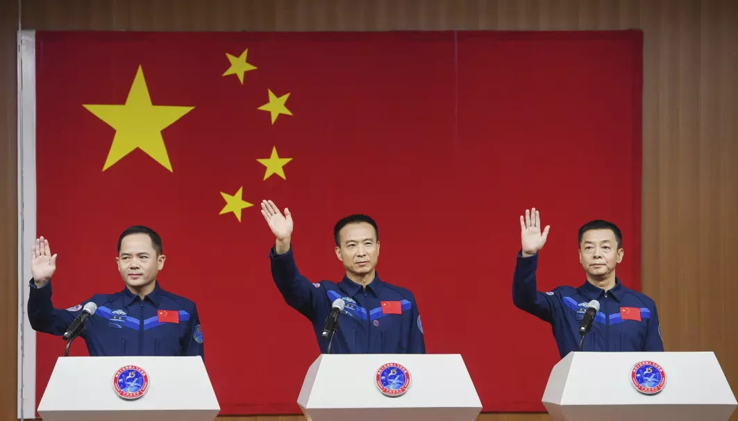 Zhang Lu, Fei Junlong og Deng Qingming skal ut i verdensrommet.