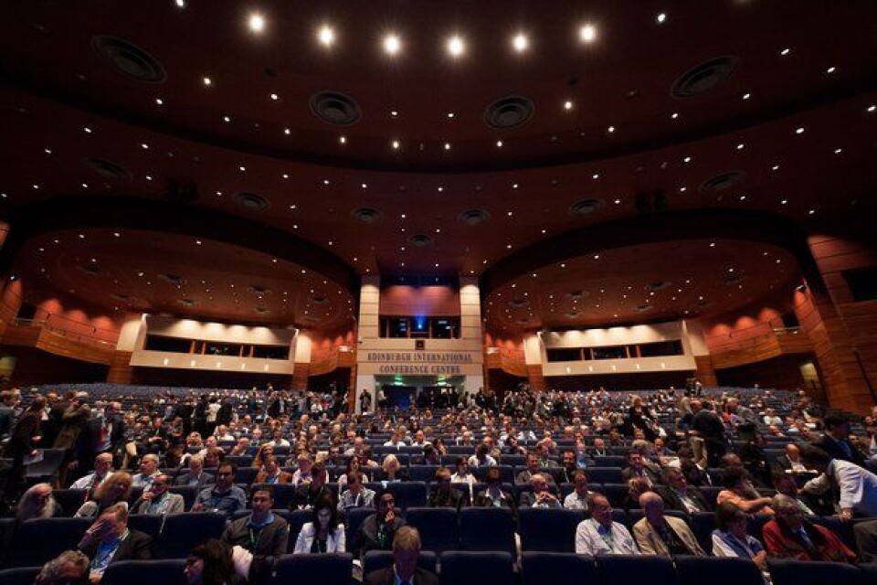 Fra åpningen av jordobservasjonskonferansen Living Planet Symposium 2013 i Edinburgh. (Foto: ESA)