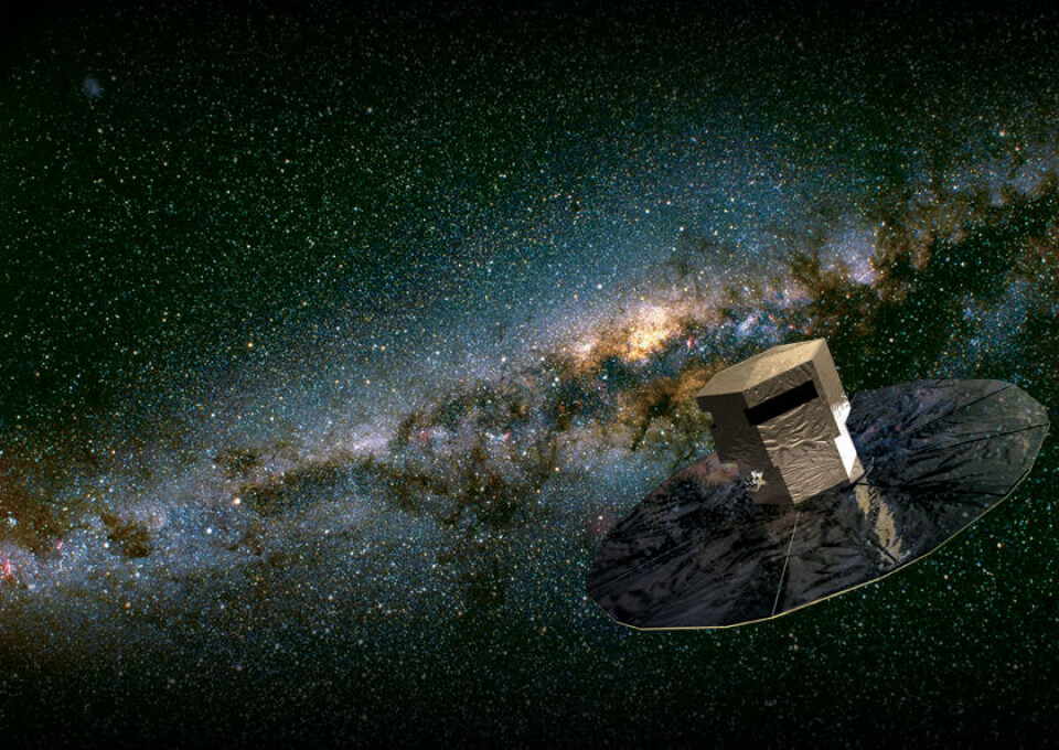 Gaia skal undersøke Melkeveiens stjerner for å finne mer ut om hvordan galakser blir til og utvikler seg. Illustrasjon: (Foto: ESA)