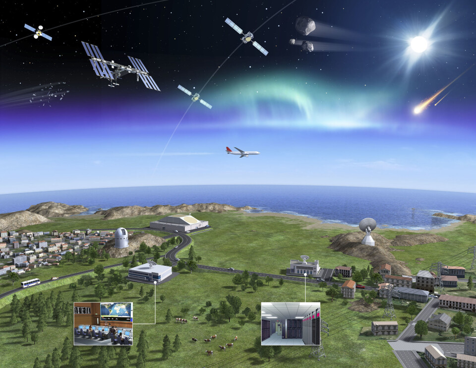 Space Situational Awareness (SSA), ESAs program for overvåking av farer fra rommet, holder øye med nærgående himmelobjekter, farlig romvær og kosmisk stråling, og romsøppel. (Foto: ESA/P. Carril)