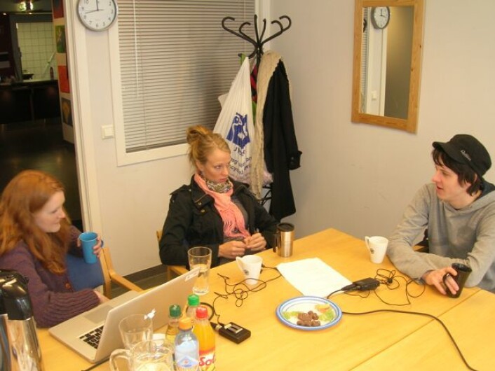 Kristine Bentzen med to unge informantar i Kirkenes. Foto: Øystein A. Vangsnes Kristine Bentzen med to unge informantar i Kirkenes. Foto: Øystein A. Vangsnes
