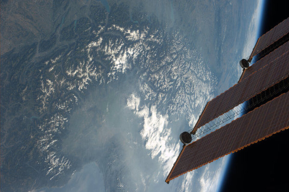 Alpene fotografert av ESAs astronaut Luca Parmitano. (Foto: ESA/NASA)