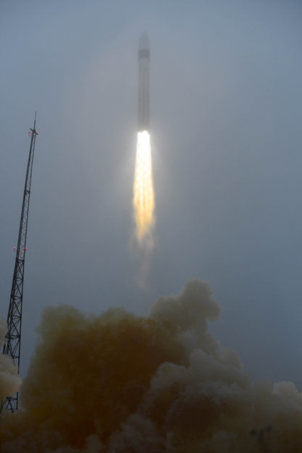 Swarm ble skutt opp 22. november 2013 fra Plesetsk i Nordvest-Russland. (Foto: ESA/S. Corvaja)