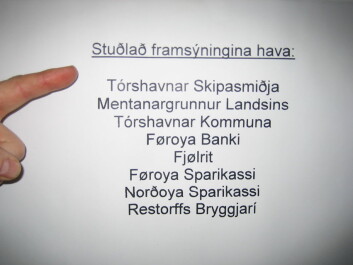 VP-fronting i færøysk (Foto: Gunnar Hrafn Hrafnbjargarson) VP-fronting i færøysk (Foto: Gunnar Hrafn Hrafnbjargarson)