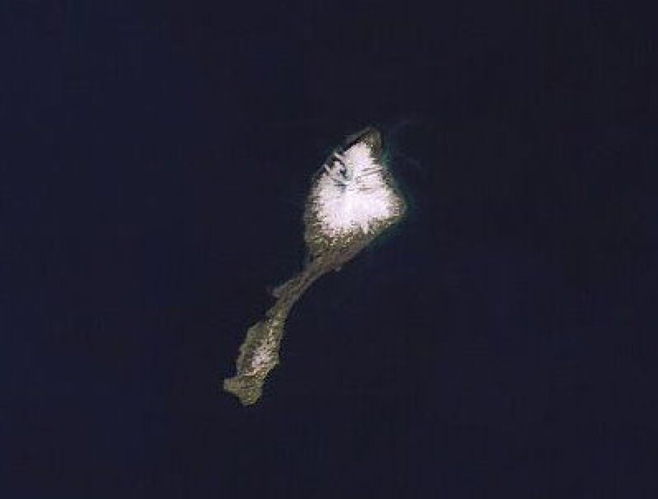 Skyfritt i Norskehavet da ENVISAT passerte 10. august. Og der var jammen Jan Mayen! (Foto: (ESA))