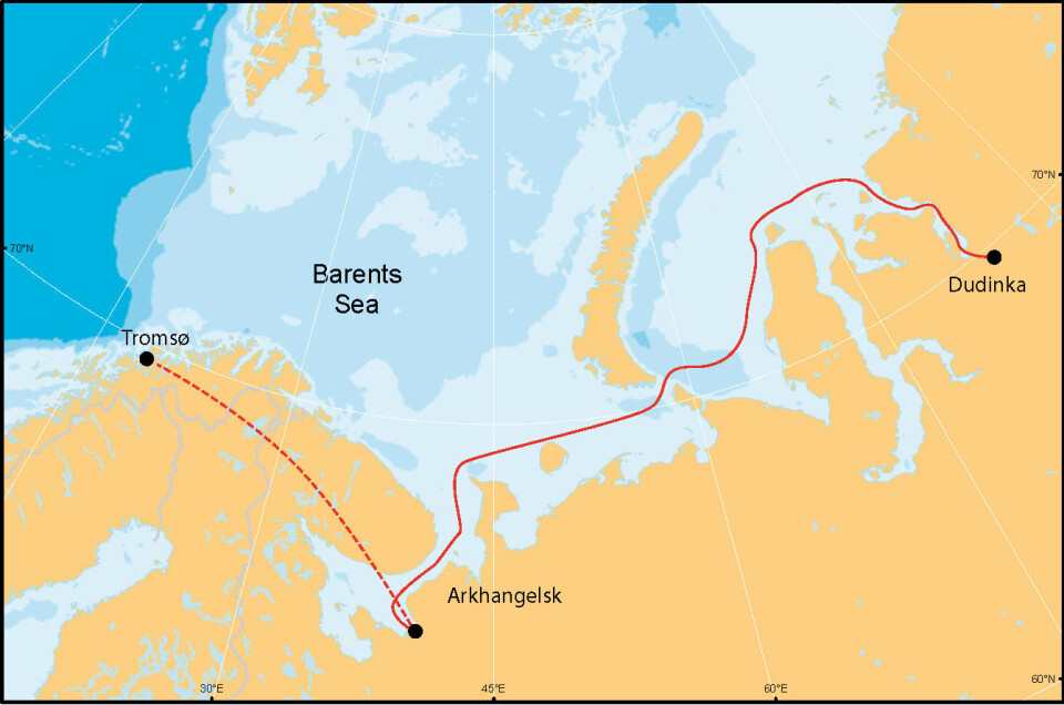 Kart over ekspedisjonen.