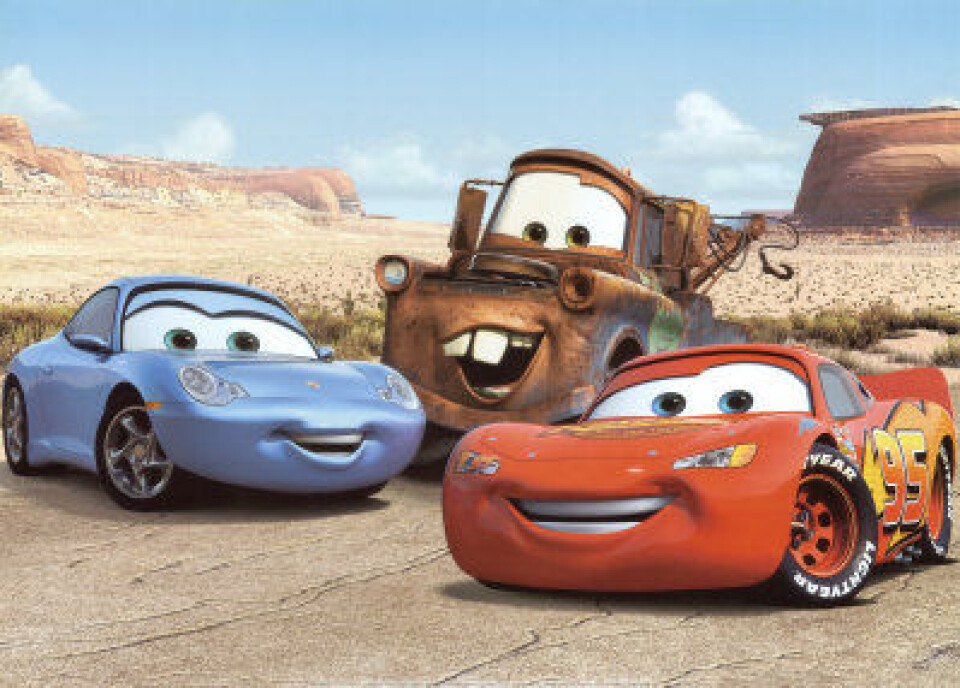 Ikke så mye forskning, kanskje, men disse sjarmtrollene fra Disney-filmen ”Cars” har faktisk relevans både i forhold til klimadebatten og Route 66. (Foto: (Promotion-bilde fra Disney))