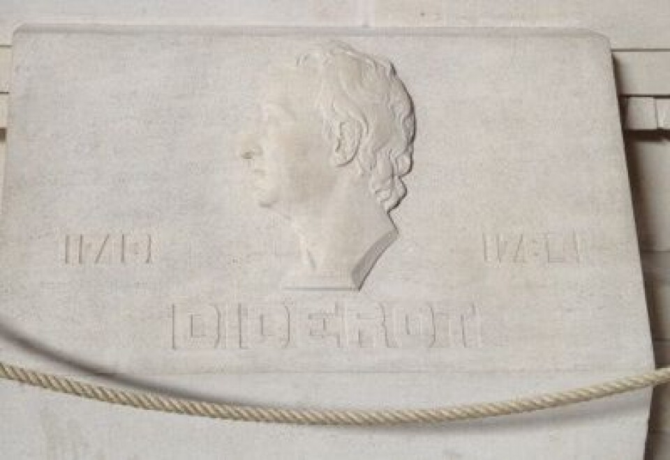 Denis Diderot (1713 - 1784) var drivkraften bak den første franske Encyclopedien. Også han hedres i Pantheon i Paris. (Foto: T. Wahl)