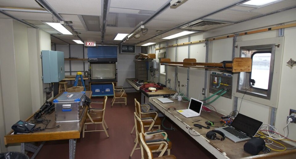 Upper lab på «Knorr», der blant annet undertegnede har fått arbeidsplass. Foto: Sindre Skrede
