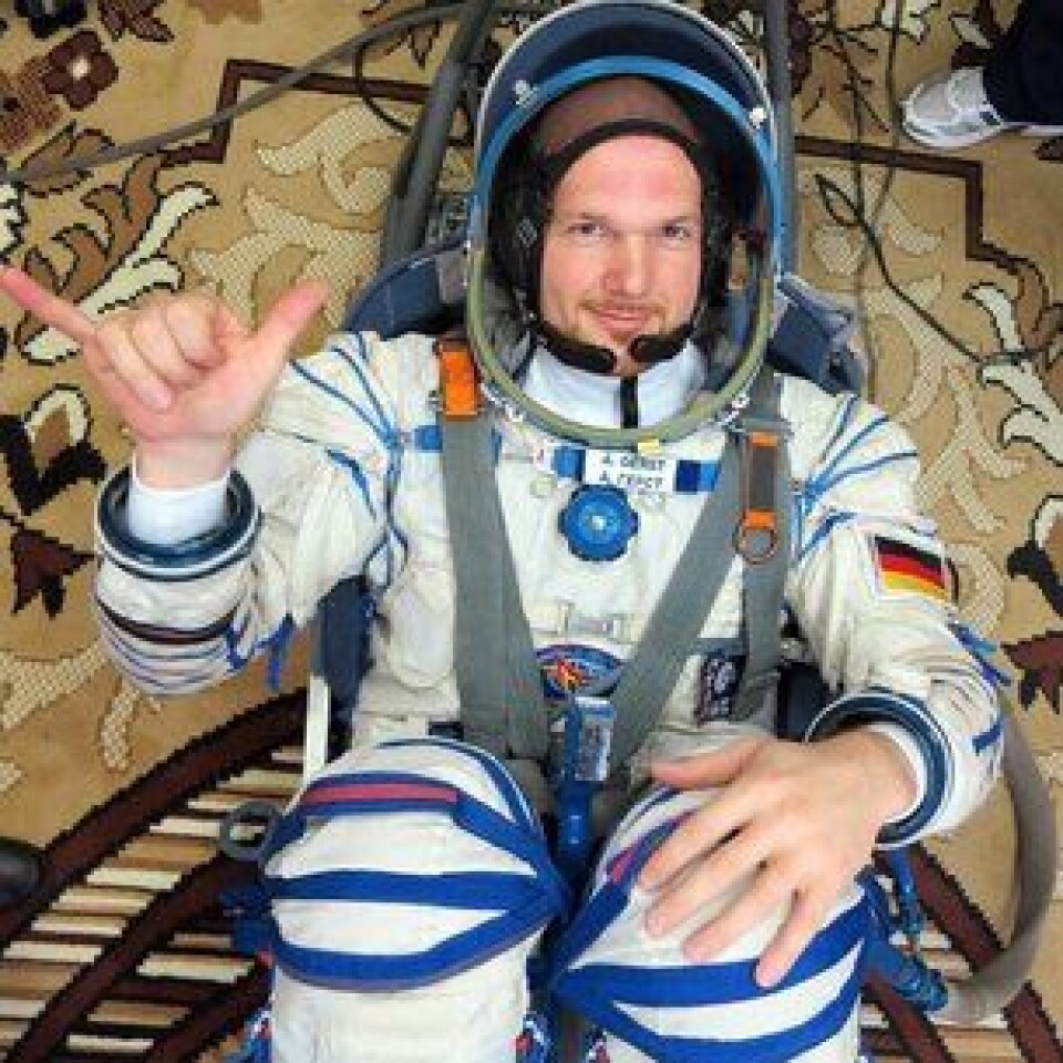 ESAs nye tyske astronaut, Alexander Gerst, skytes opp for et seks måneder langt opphold på romstasjonen fra mai 2014. (Foto: ESA)