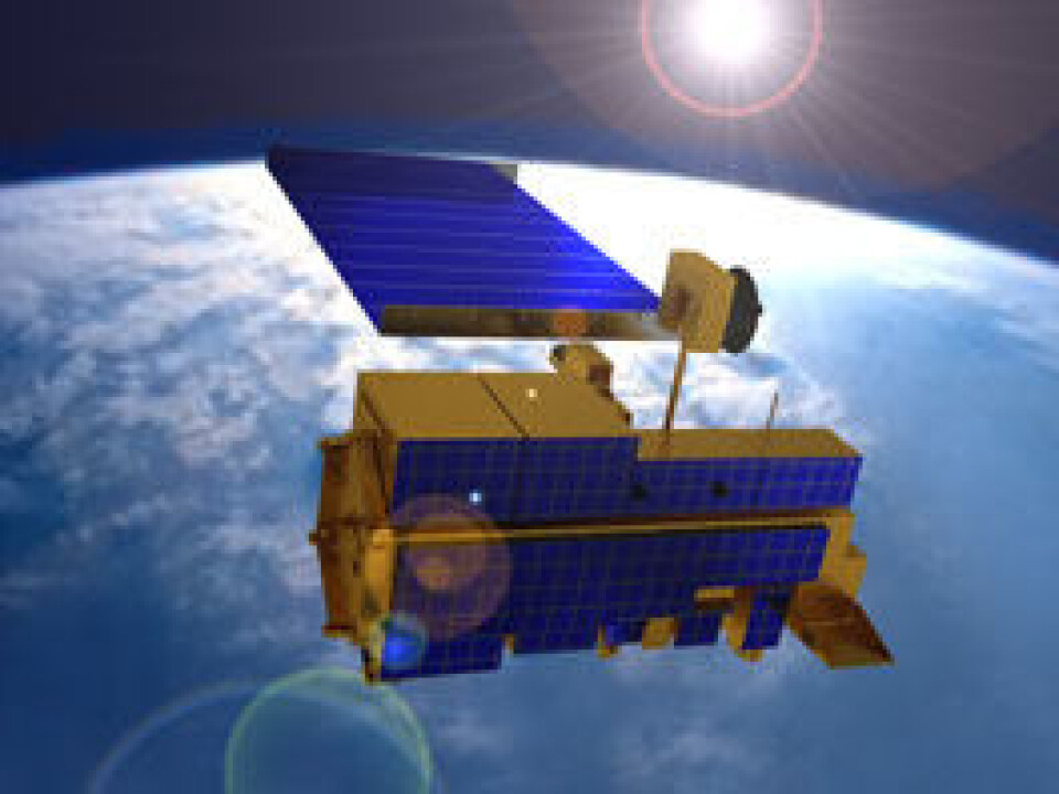 NASAs satellitt Terra måler både hvor mye lys som reflekteres fra skyene og langbølget varmestråling som forlater Jorda. (Foto: (NASA))