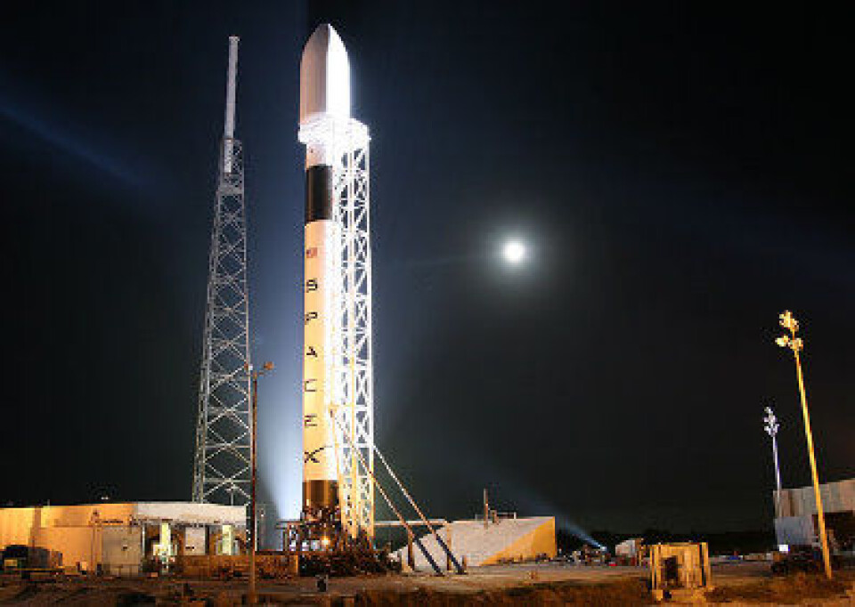Den nye rakett-kjendisen: Falcon-9. (SpaceX).