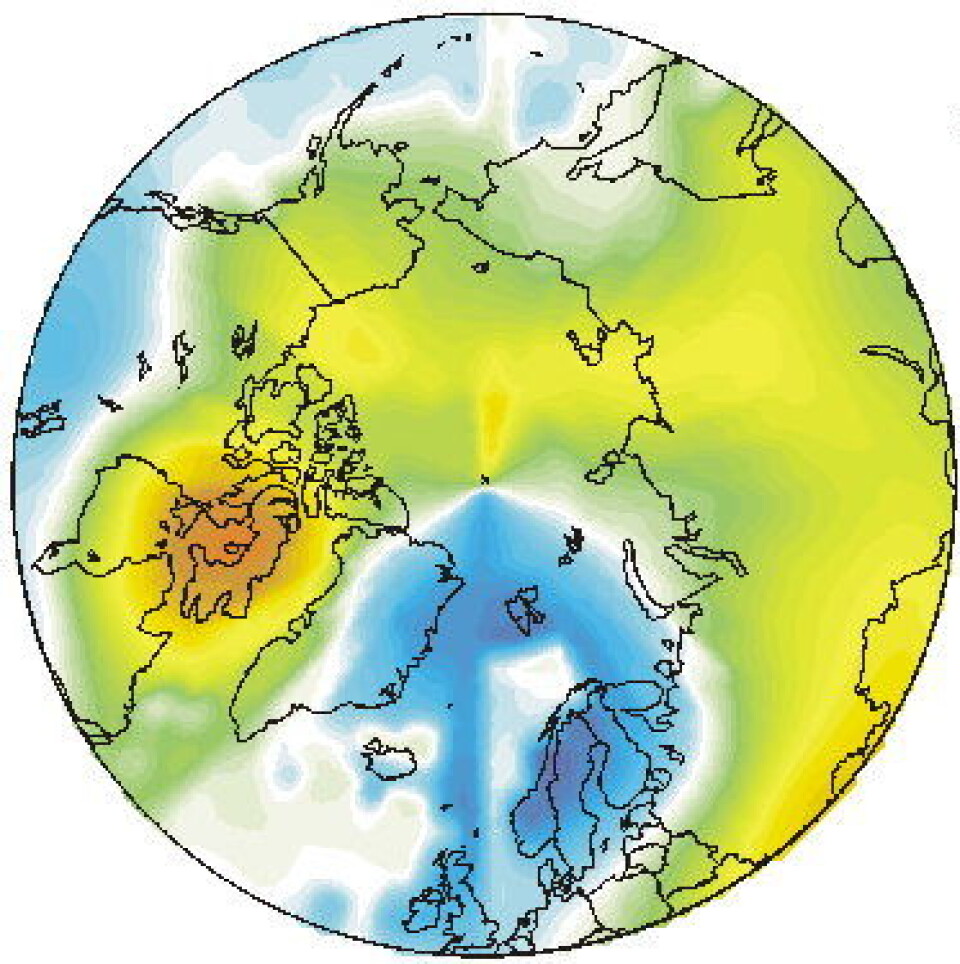 November 2010: Kaldere enn vanlig hos oss, varmere enn vanlig ellers ved våre breddegrader. (Bilde fra Climate4You)