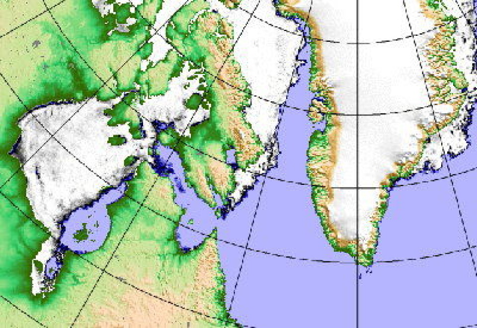 Rekordlite is i Hudson Bay og Hudson Strait 1. januar 2011. (PolarView/Univ i Bremen)