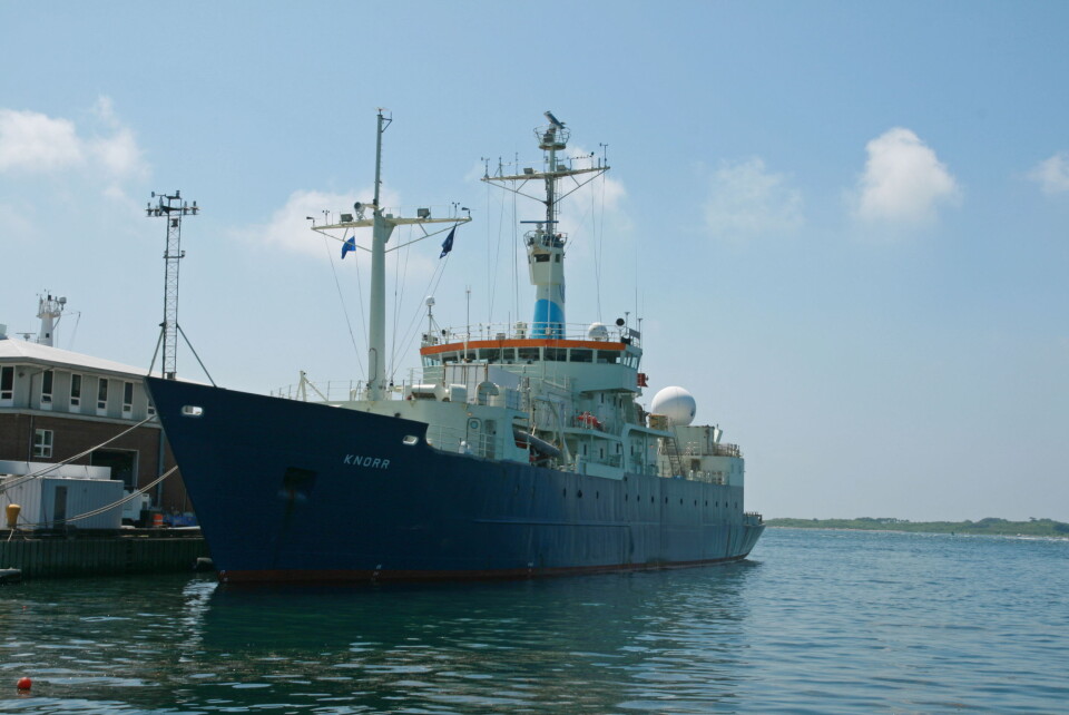 RV 'Knorr' til kai Woods Hole. (Foto: Ben Frantz Dale/Wikimedia Commons)