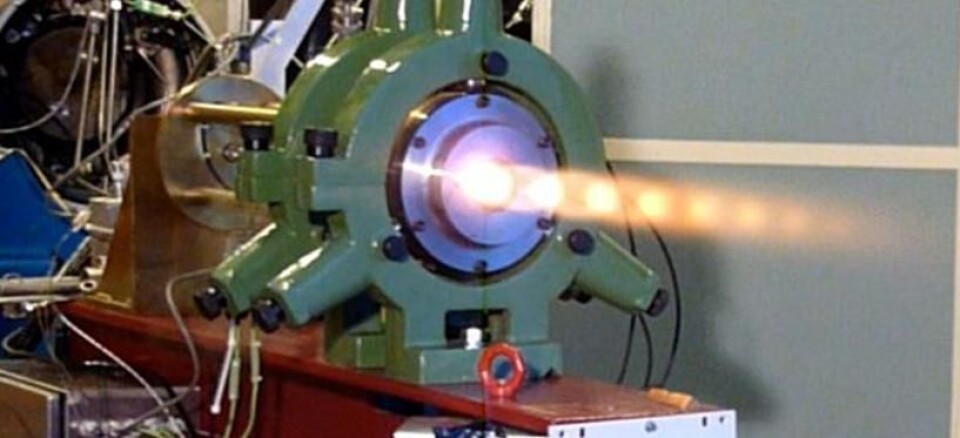 Nammo hybrid rakettmotor under statisk testing