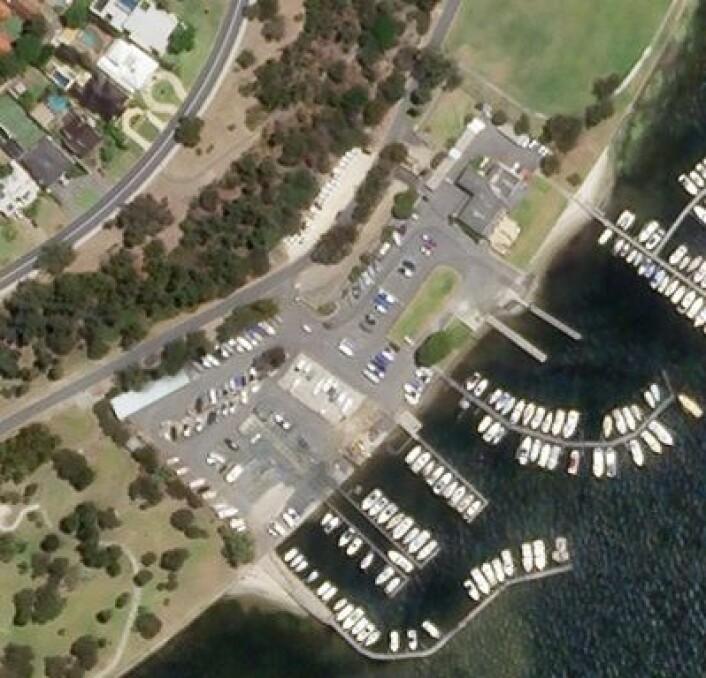 Et av de første bildene fra lille SkySat-1, som ble skutt opp i november. Her fra småbåthavna i Perth, Australia. (Foto: (Reklamebilde fra Skybox Imaging, Inc.)) Et av de første bildene fra lille SkySat-1, som ble skutt opp i november. Her fra småbåthavna i Perth, Australia. (Foto: (Reklamebilde fra Skybox Imaging, Inc.))